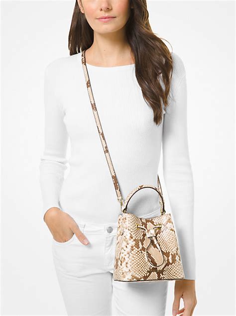 Suri Small Python Embossed Crossbody Bag 